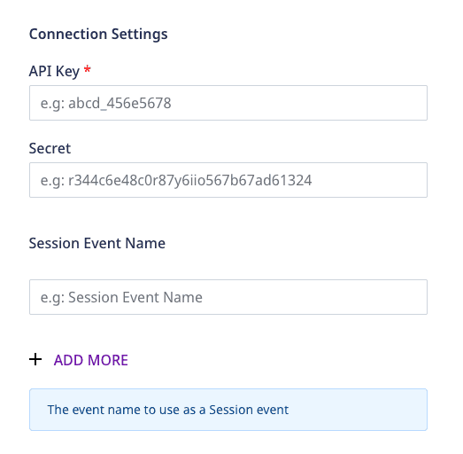 Singular connection settings