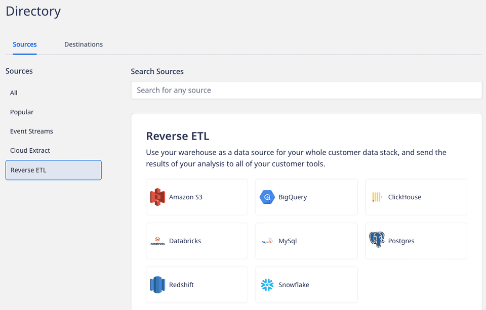 Select Databricks source in RudderStack